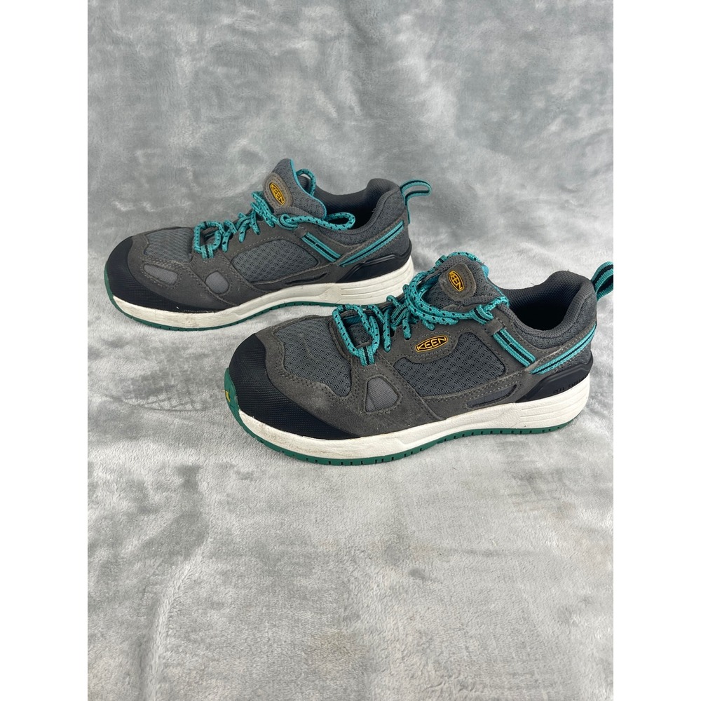 Keen Utility Work Shoes Womens 6.5M Grey Teal Excellent Safety Toe ASTM F2413-11 - Picture 5 of 9